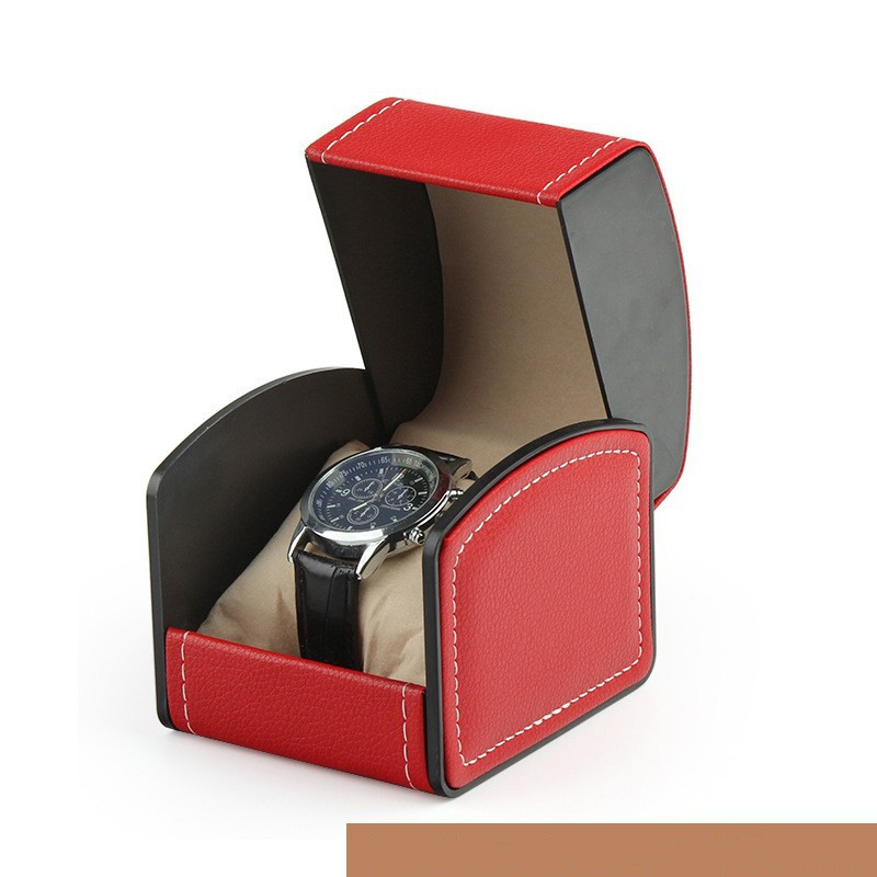 FORTE Heißer Verkauf PU-Leder-Uhrenbox Europäische Uhr mechanische Aufbewahrungsbox Clamshell-Uhrentasche Boxed Großhandel
