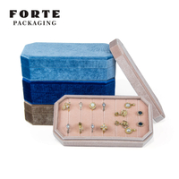 Forte Korea Samt-Schmuckteller-Verpackung, Ohrring-Ring-Schaufenster, Schmuck-Display-Tablett, Schmuck-Samt-Box