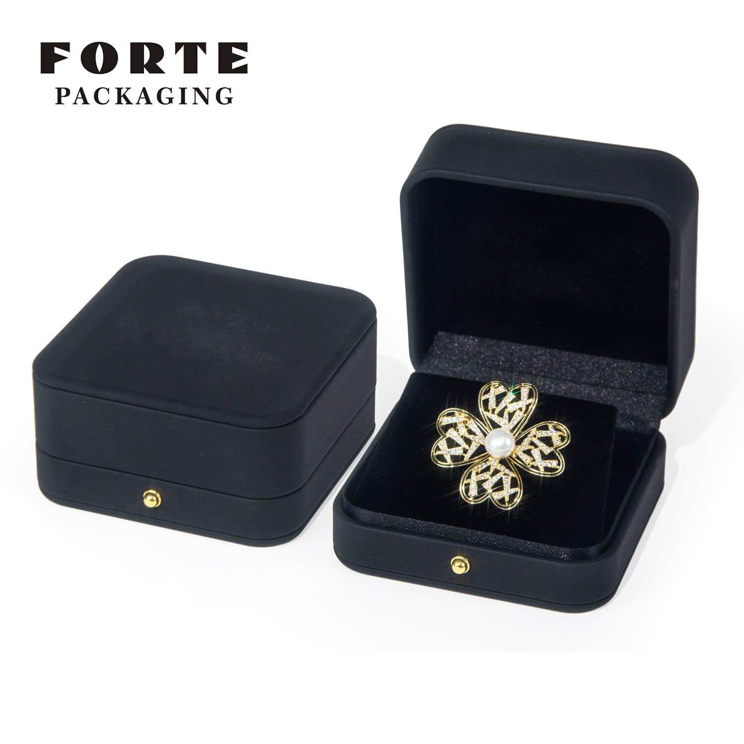 FORTE Luxus-Brosche, Schmuck, Ring, Armband, Anhänger, Verpackungsbox mit Logo