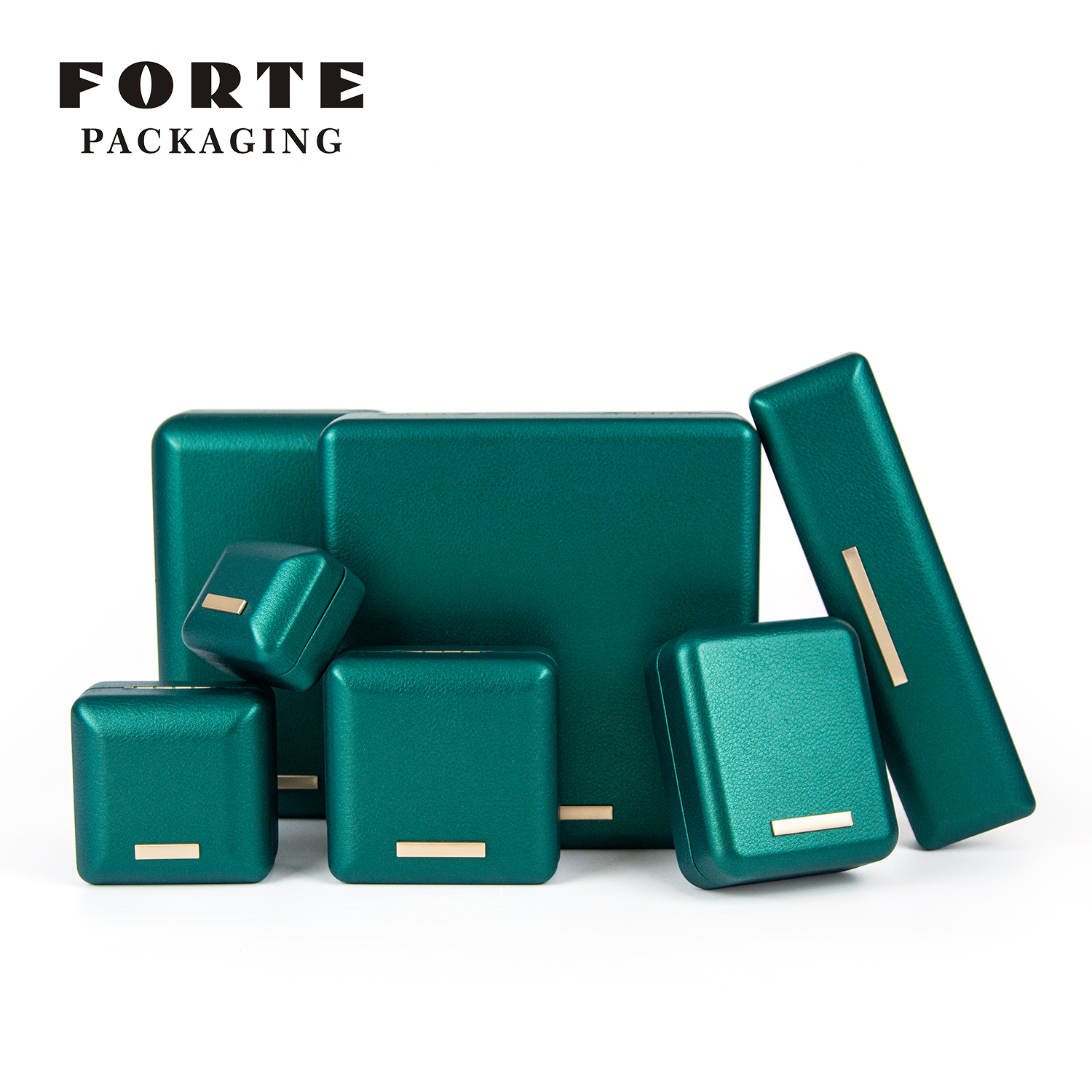 FORTE 2023 Luxus neu eingetroffen Halskette Armreif Box Schmuck Set Box hochwertige PU-Leder Ring Verpackung Box 