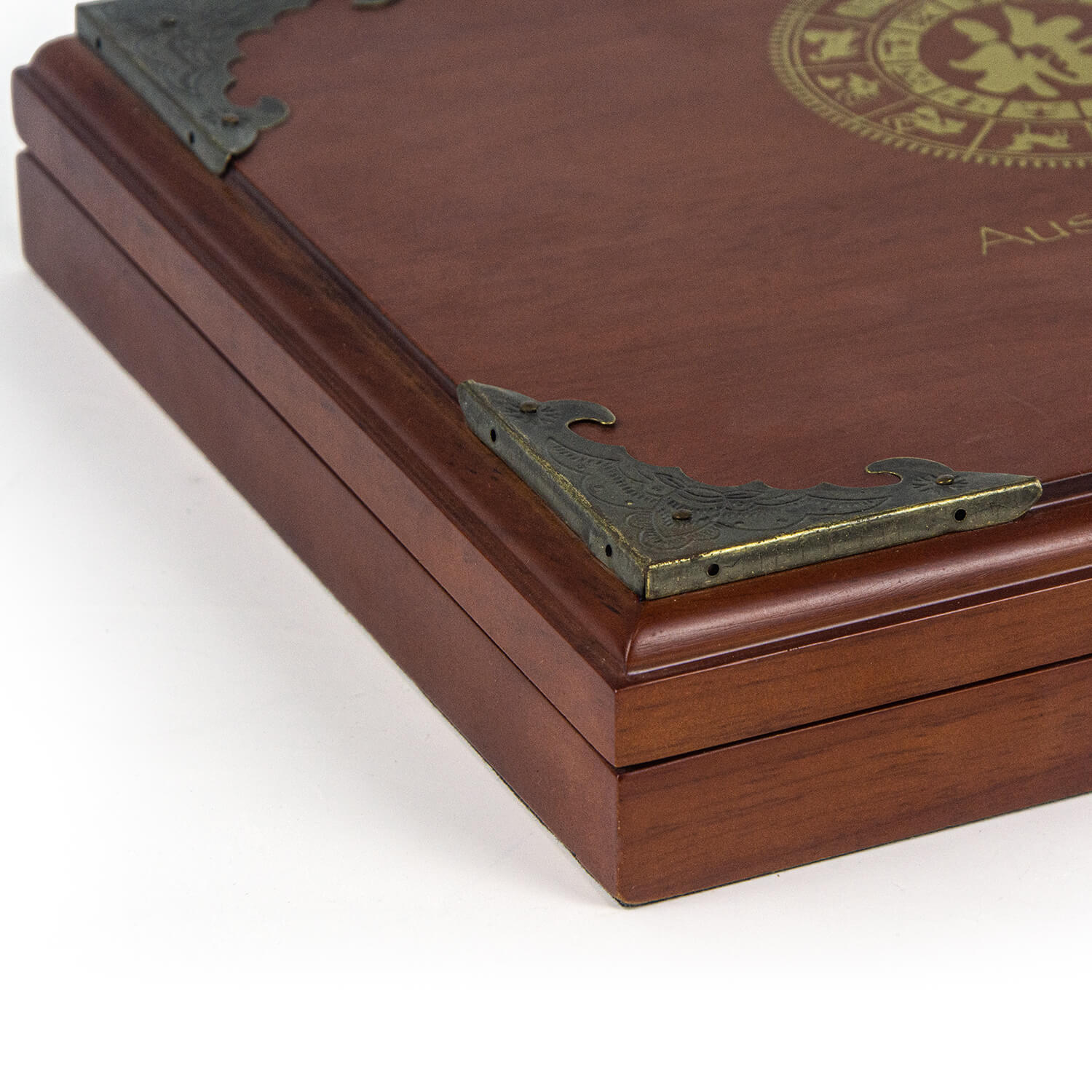 FORTE Holz-Silber-Münzbox, luxuriöse Gedenkmünzen-Aufbewahrungsbox, individuelles Logo, Goldmünzen-Gedenksammel-Holzkisten